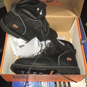 Black steel toe timberlands pro size  11